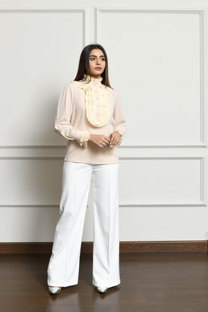 Zona Ruffled Neck blouse