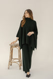 Lily Knitted Cape Dark Green Separates