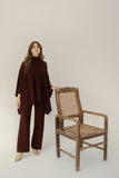 Lily Knitted Cape Plum Separates