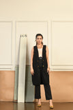 Black Sleeveless Coat