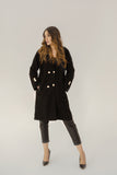 Aischa Black Coat with Gold buttons